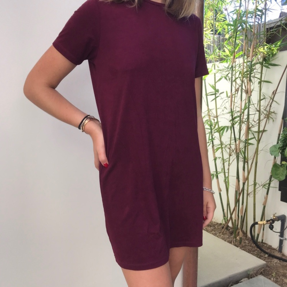 Rare Brandy Melville Velvet T-Shirt Dress